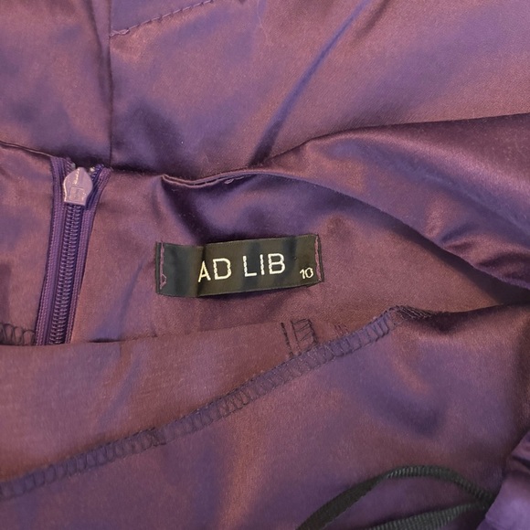 AD LIB Purple Satin Sheath Dress - Picture 7 of 8